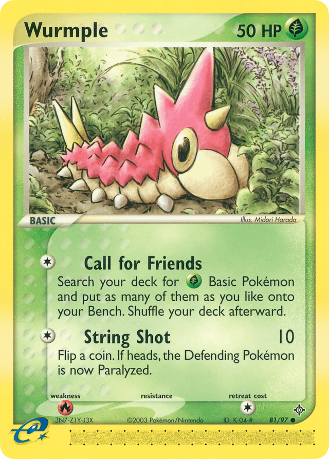 Carta Wurmple 81/97 do set Dragon — Pokémon TCG | Bynx