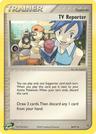 Carta TV Reporter 88/97 do set Dragon — Pokémon TCG | Bynx