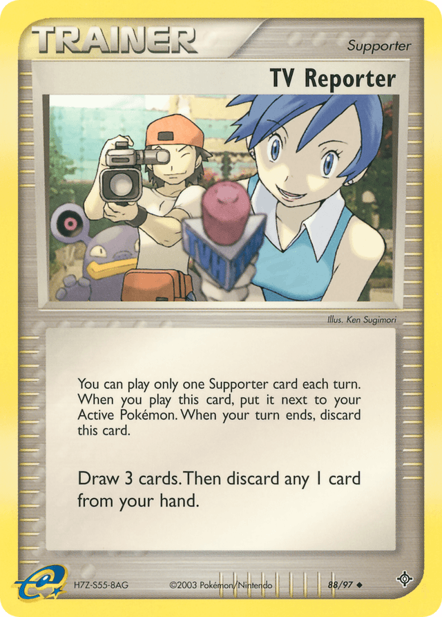 Carta TV Reporter 88/97 do set Dragon — Pokémon TCG | Bynx