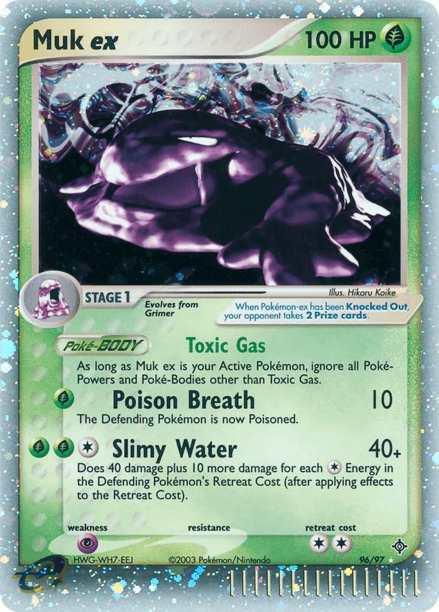 Carta Muk ex 96/97 do set Dragon — Pokémon TCG | Bynx