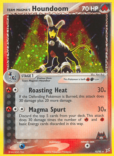 Carta Team Magma's Houndoom 10/95 do set Team Magma vs Team Aqua — Pokémon TCG | Bynx