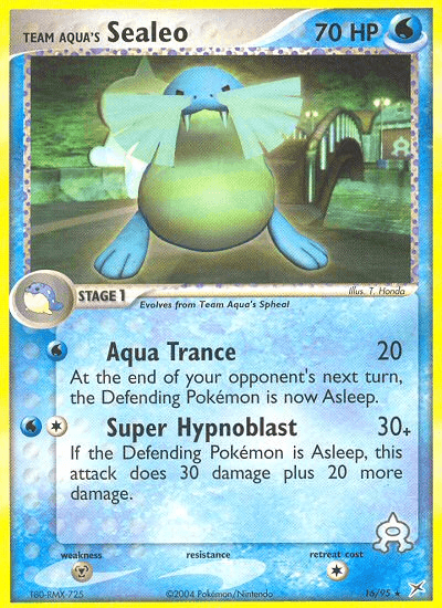 Carta Team Aqua's Sealeo 16/95 do set Team Magma vs Team Aqua — Pokémon TCG | Bynx