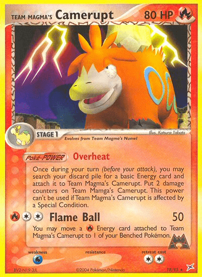 Carta Team Magma's Camerupt 19/95 do set Team Magma vs Team Aqua — Pokémon TCG | Bynx