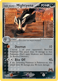 Team Magma's Mightyena 21/95 — Team Magma vs Team Aqua