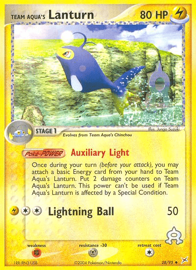 Carta Team Aqua's Lanturn 28/95 do set Team Magma vs Team Aqua — Pokémon TCG | Bynx