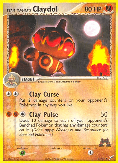 Carta Team Magma's Claydol 33/95 do set Team Magma vs Team Aqua — Pokémon TCG | Bynx
