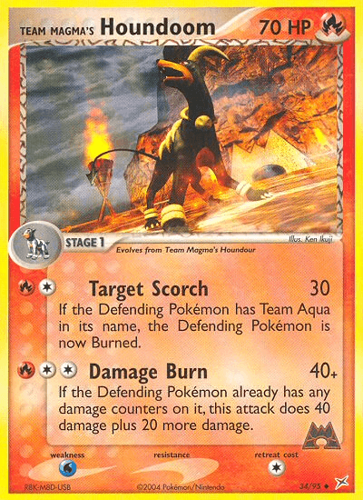 Carta Team Magma's Houndoom 34/95 do set Team Magma vs Team Aqua — Pokémon TCG | Bynx