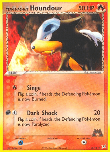 Carta Team Magma's Houndour 35/95 do set Team Magma vs Team Aqua — Pokémon TCG | Bynx