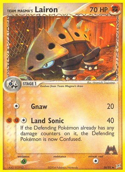 Carta Team Magma's Lairon 36/95 do set Team Magma vs Team Aqua — Pokémon TCG | Bynx