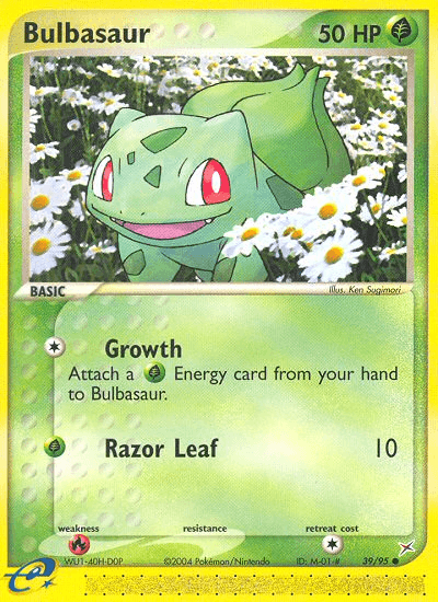 Carta Bulbasaur 39/95 do set Team Magma vs Team Aqua — Pokémon TCG | Bynx