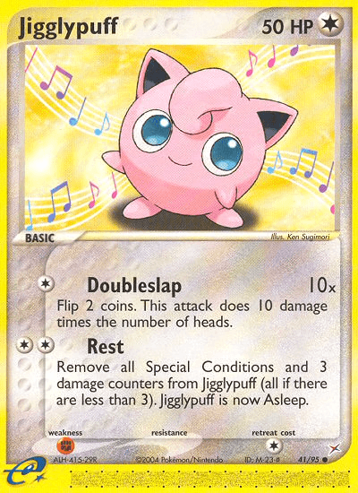 Carta Jigglypuff 41/95 do set Team Magma vs Team Aqua — Pokémon TCG | Bynx