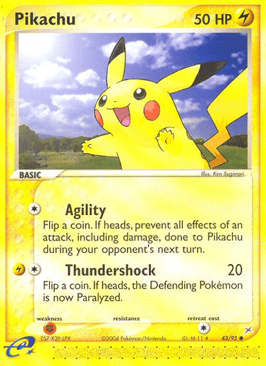Carta Pikachu 43/95 do set Team Magma vs Team Aqua — Pokémon TCG | Bynx