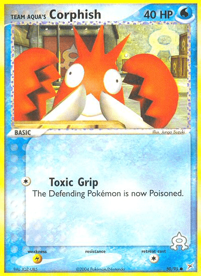 Carta Team Aqua's Corphish 50/95 do set Team Magma vs Team Aqua — Pokémon TCG | Bynx