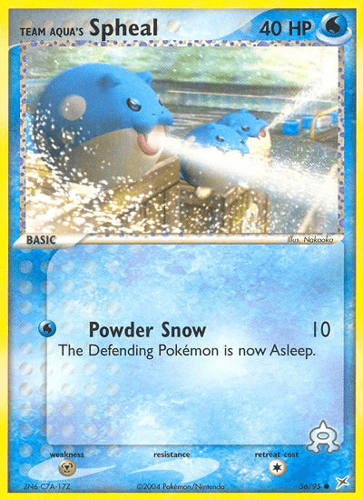 Carta Team Aqua's Spheal 56/95 do set Team Magma vs Team Aqua — Pokémon TCG | Bynx
