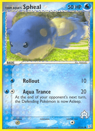 Carta Team Aqua's Spheal 57/95 do set Team Magma vs Team Aqua — Pokémon TCG | Bynx