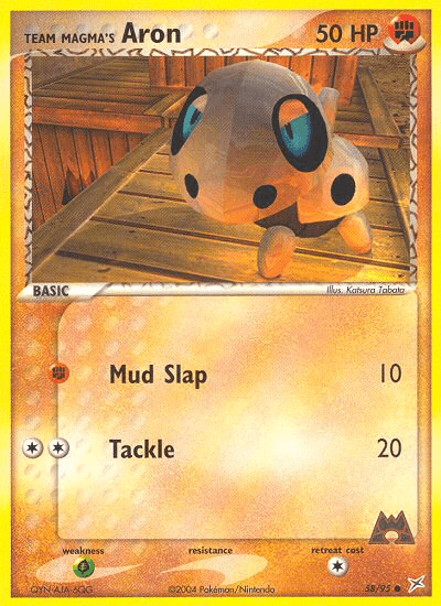 Carta Team Magma's Aron 58/95 do set Team Magma vs Team Aqua — Pokémon TCG | Bynx