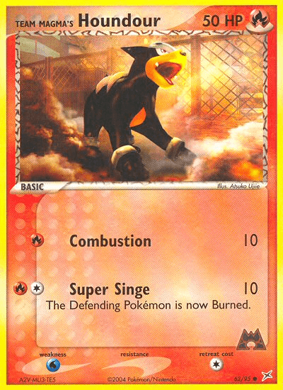 Carta Team Magma's Houndour 62/95 do set Team Magma vs Team Aqua — Pokémon TCG | Bynx