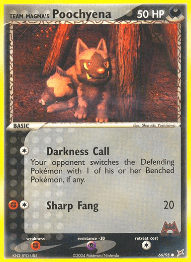 Carta Team Magma's Poochyena 66/95 do set Team Magma vs Team Aqua — Pokémon TCG | Bynx