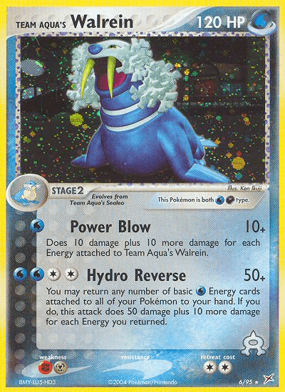 Carta Team Aqua's Walrein 6/95 do set Team Magma vs Team Aqua — Pokémon TCG | Bynx