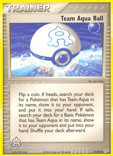 Carta Team Aqua Ball 75/95 do set Team Magma vs Team Aqua — Pokémon TCG | Bynx