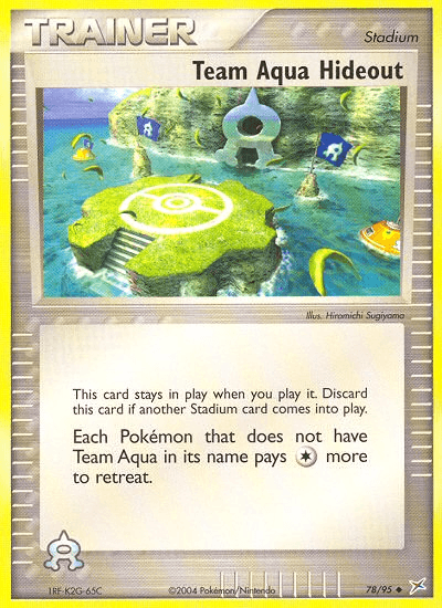 Carta Team Aqua Hideout 78/95 do set Team Magma vs Team Aqua — Pokémon TCG | Bynx