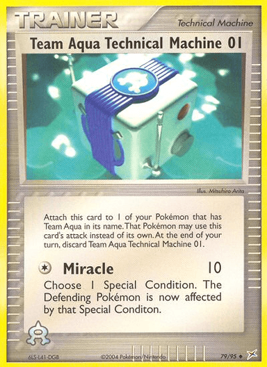 Carta Team Aqua Technical Machine 01 79/95 do set Team Magma vs Team Aqua — Pokémon TCG | Bynx