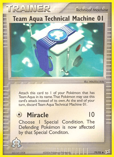 Carta Team Aqua Technical Machine 01 79/95 do set Team Magma vs Team Aqua — Pokémon TCG | Bynx