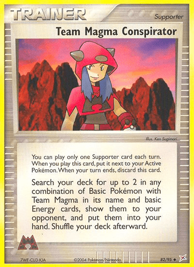 Carta Team Magma Conspirator 82/95 do set Team Magma vs Team Aqua — Pokémon TCG | Bynx