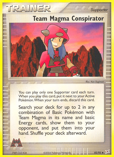Carta Team Magma Conspirator 82/95 do set Team Magma vs Team Aqua — Pokémon TCG | Bynx