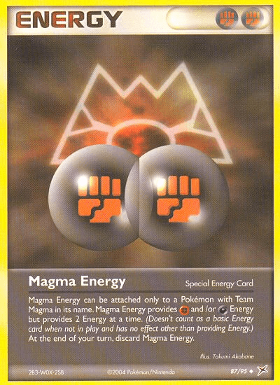 Carta Magma Energy 87/95 do set Team Magma vs Team Aqua — Pokémon TCG | Bynx