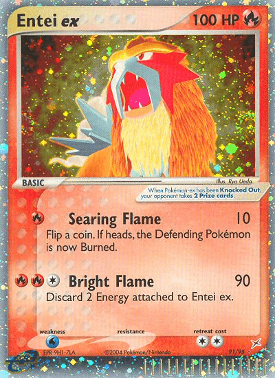 Carta Entei ex 91/95 do set Team Magma vs Team Aqua — Pokémon TCG | Bynx