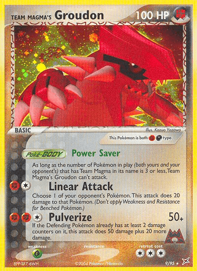 Carta Team Magma's Groudon 9/95 do set Team Magma vs Team Aqua — Pokémon TCG | Bynx