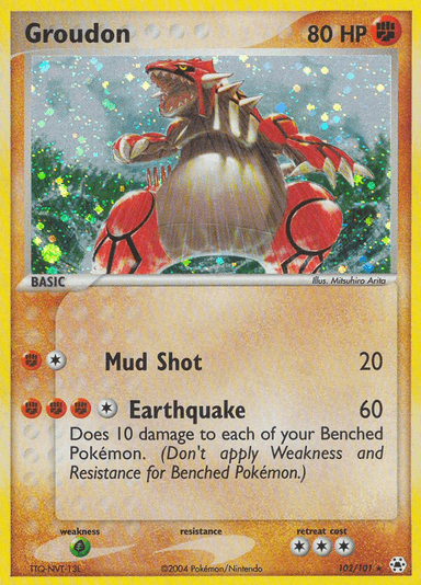 Carta Groudon 102/101 do set Hidden Legends — Pokémon TCG | Bynx