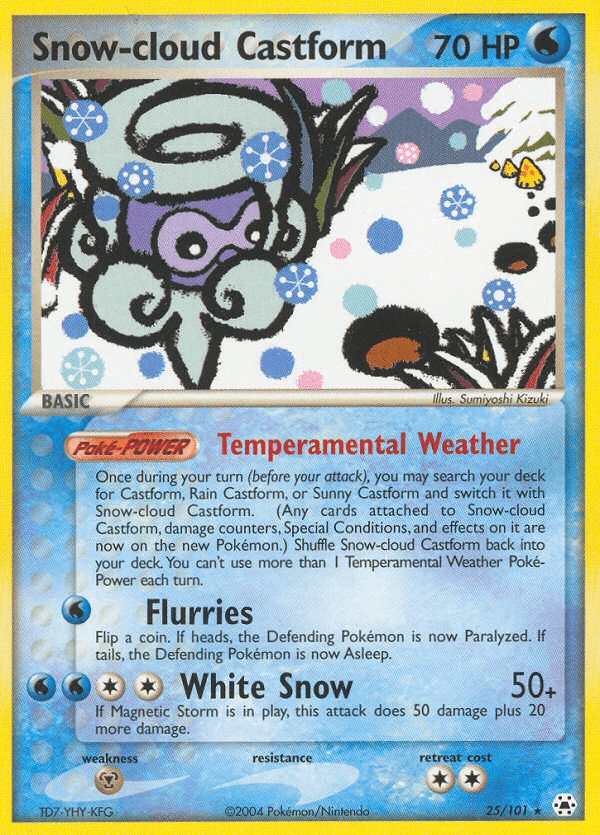 Carta Snow-cloud Castform 25/101 do set Hidden Legends — Pokémon TCG | Bynx