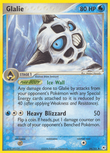 Carta Glalie 34/101 do set Hidden Legends — Pokémon TCG | Bynx