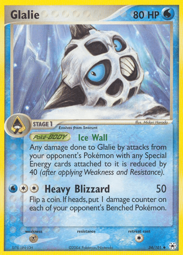 Carta Glalie 34/101 do set Hidden Legends — Pokémon TCG | Bynx