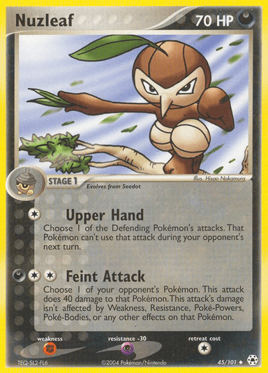 Carta Nuzleaf 45/101 do set Hidden Legends — Pokémon TCG | Bynx