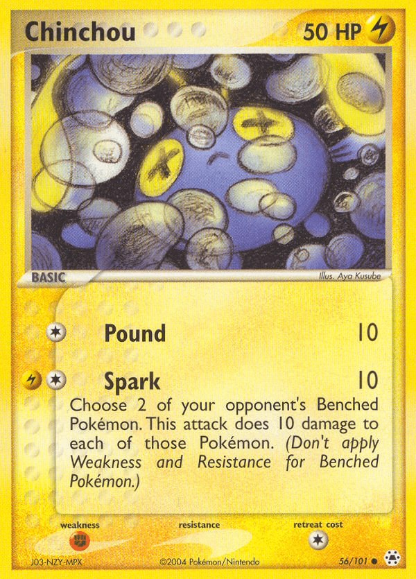 Carta Chinchou 56/101 do set Hidden Legends — Pokémon TCG | Bynx