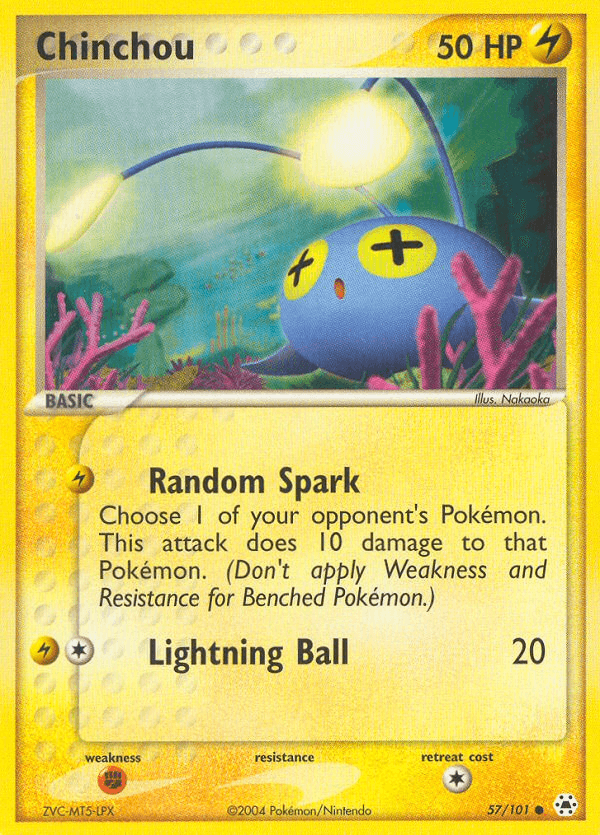 Carta Chinchou 57/101 do set Hidden Legends — Pokémon TCG | Bynx