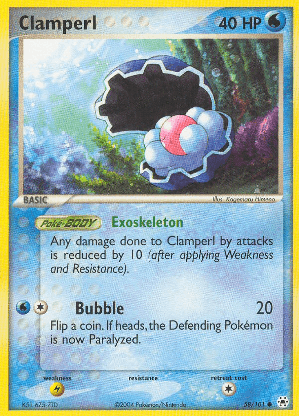 Carta Clamperl 58/101 do set Hidden Legends — Pokémon TCG | Bynx