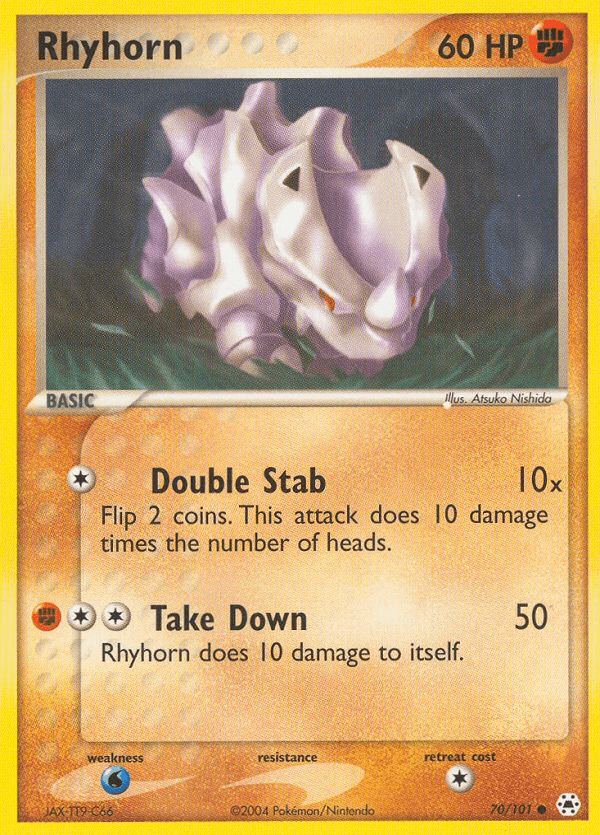 Carta Rhyhorn 70/101 do set Hidden Legends — Pokémon TCG | Bynx