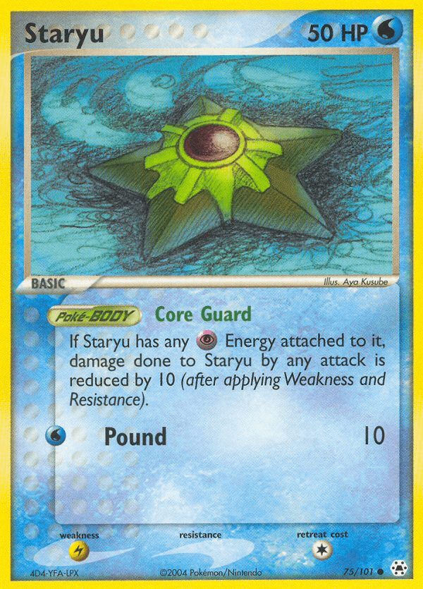 Carta Staryu 75/101 do set Hidden Legends — Pokémon TCG | Bynx