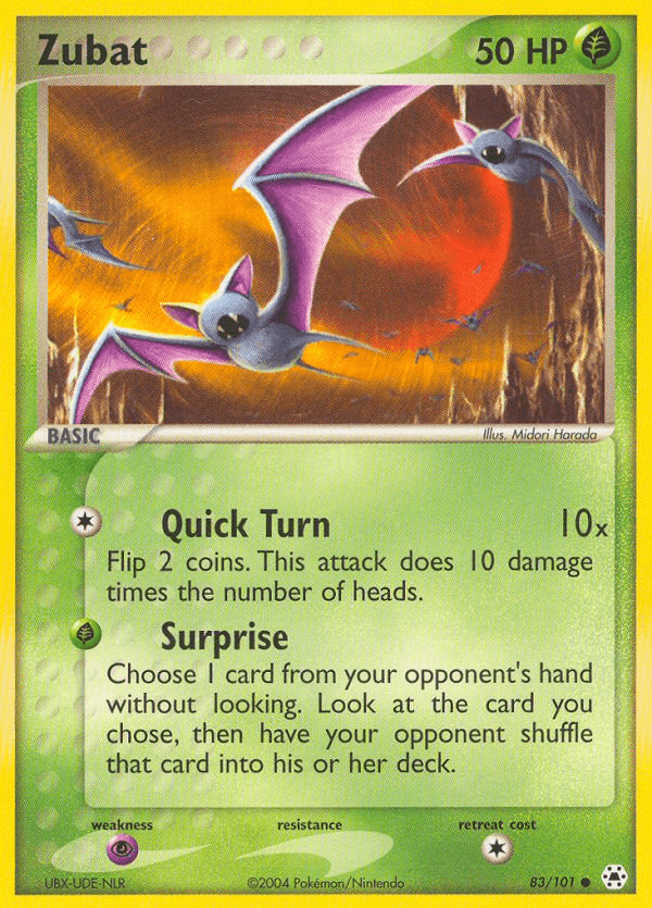 Carta Zubat 83/101 do set Hidden Legends — Pokémon TCG | Bynx
