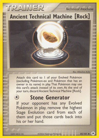 Carta Ancient Technical Machine [Rock] 85/101 do set Hidden Legends — Pokémon TCG | Bynx