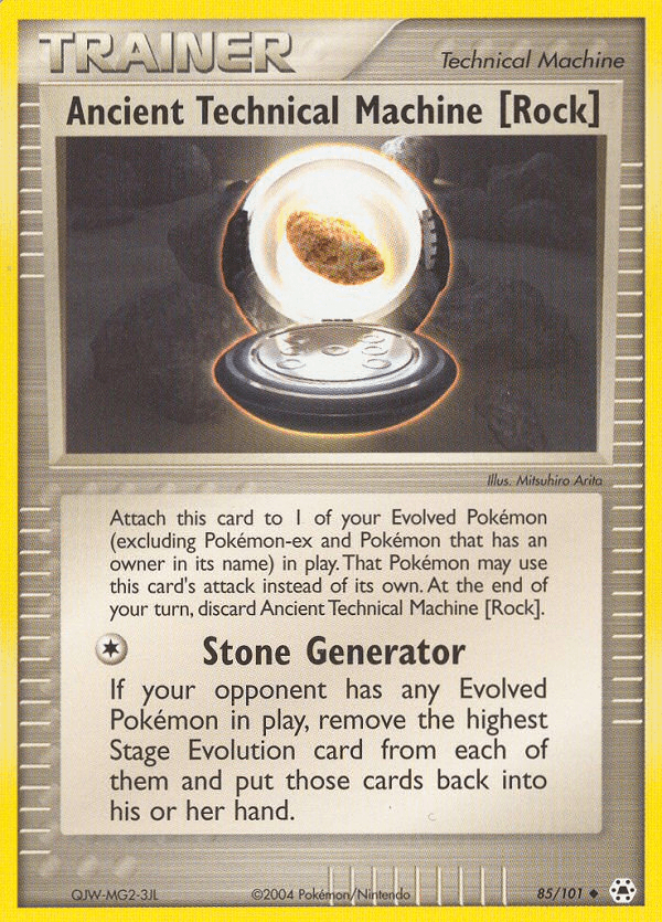 Carta Ancient Technical Machine [Rock] 85/101 do set Hidden Legends — Pokémon TCG | Bynx