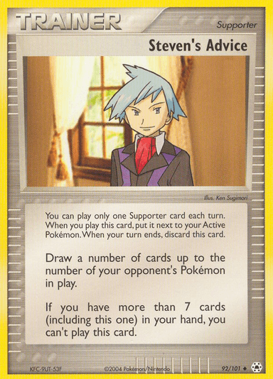 Carta Steven's Advice 92/101 do set Hidden Legends — Pokémon TCG | Bynx