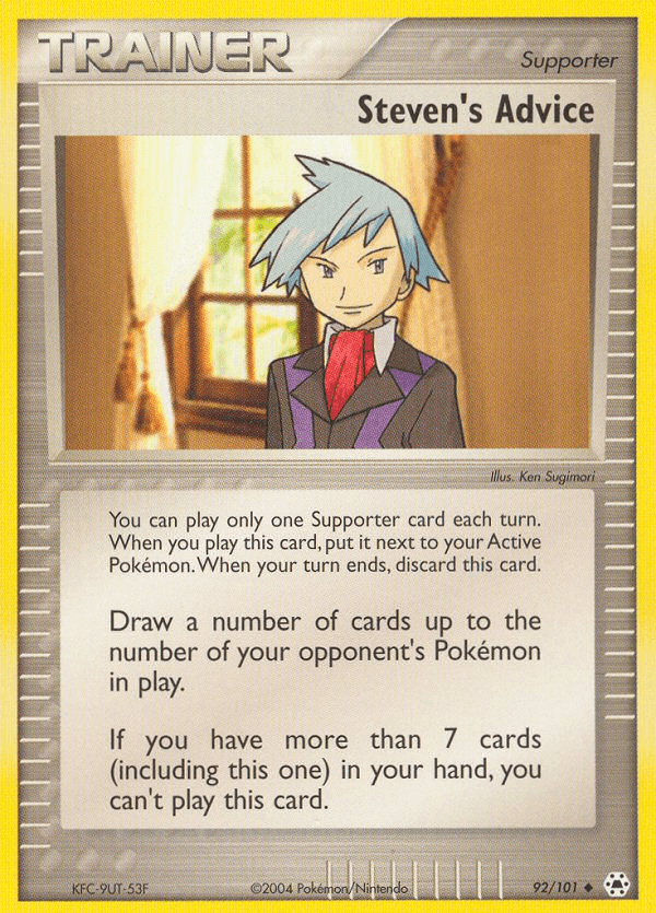 Carta Steven's Advice 92/101 do set Hidden Legends — Pokémon TCG | Bynx