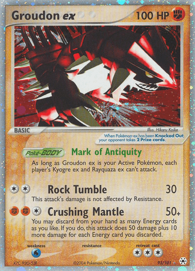 Carta Groudon ex 93/101 do set Hidden Legends — Pokémon TCG | Bynx