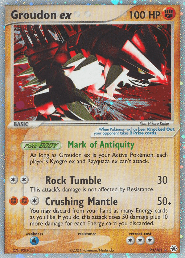 Carta Groudon ex 93/101 do set Hidden Legends — Pokémon TCG | Bynx