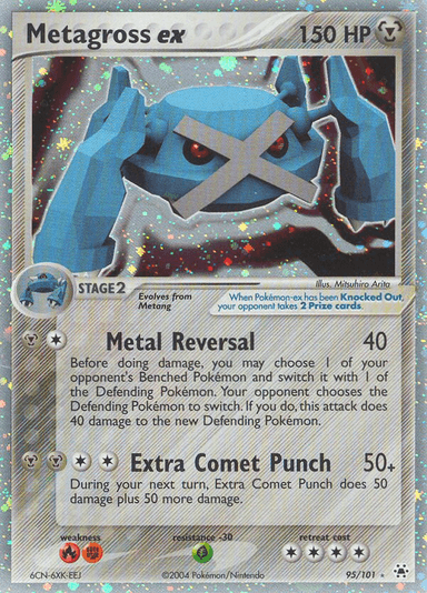 Carta Metagross ex 95/101 do set Hidden Legends — Pokémon TCG | Bynx